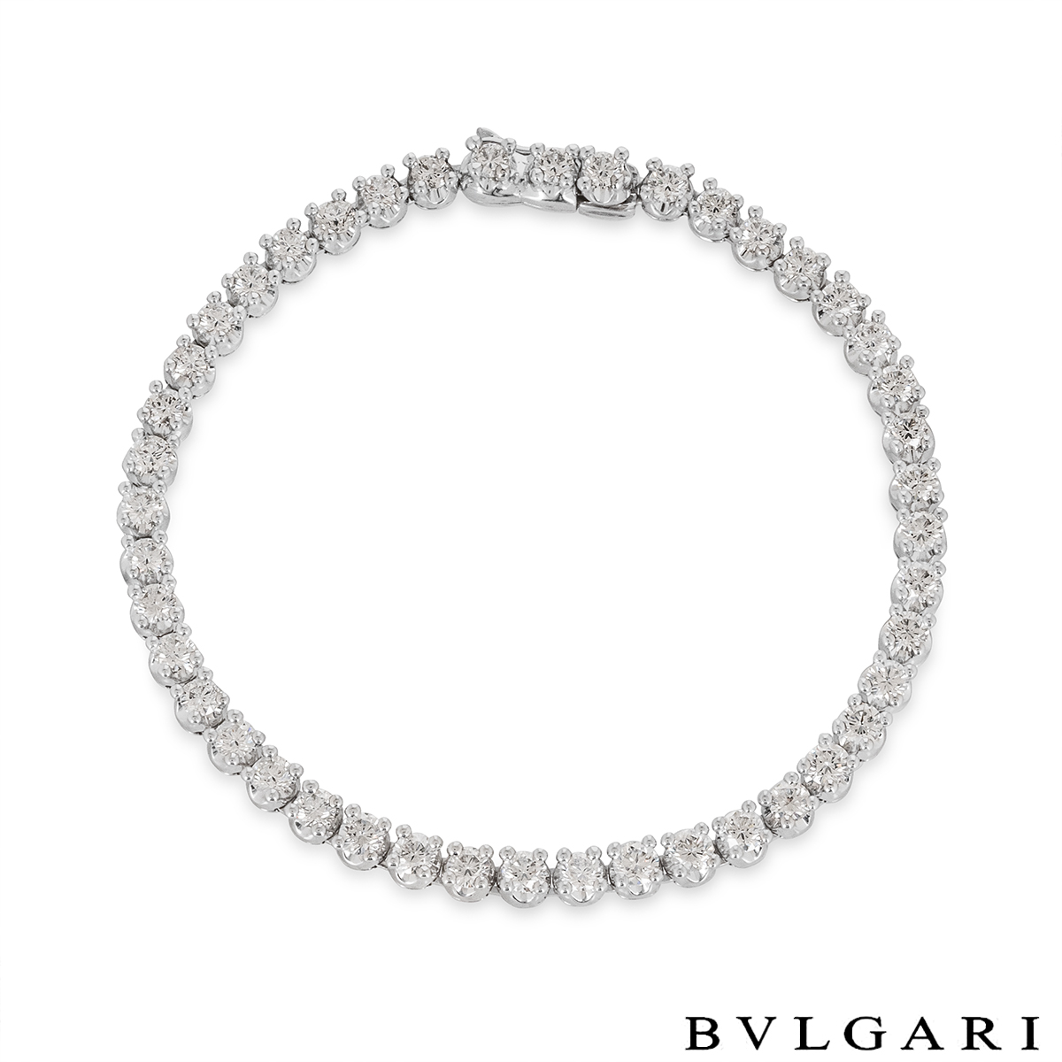 Bvlgari White Gold Diamond Corona Bracelet 328609 | Rich Diamonds